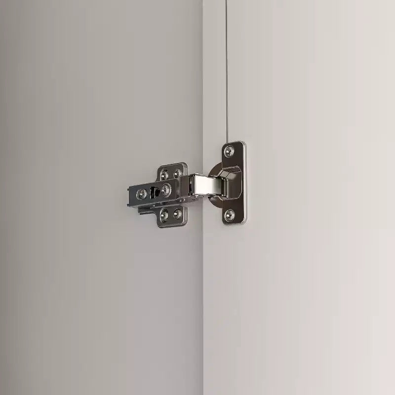 White Minimalist Double-Door Wardrobe with Hanging Section and Organized Storage