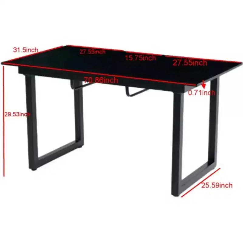 Square Extendable Dining Table with metal leg,Modern Space Saving Kitchen Table for Living Room