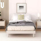 Modern Design Full Floating Platform Bed Frame for Grey Color