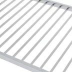 Twin over Twin Metal Low Bunk Bed with Ladder and Guardrail