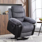 Power Lift Recliner Chair with Massage and Heat, Electric Lift Chair with Remote Controllers and Side Pockets, Gray
