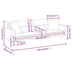 Sofa Bed Loveseat Convertible Sofa Bed with Cushions for Studio Fabric - Light Gray
