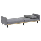 Sofa Bed Loveseat Convertible Sofa Bed with Cushions for Studio Fabric - Light Gray