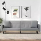 Sofa Bed Loveseat Convertible Sofa Bed with Cushions for Studio Fabric - Light Gray