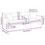 Sofa Bed Loveseat Convertible Sofa Bed with Cushions for Studio Fabric - Light Gray
