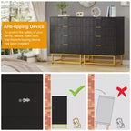 4-Drawer Fabric Dresser for Bedroom, Small Storage Chest with Wood Top, Modern Nightstand End Table