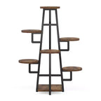 43.3-Inch Plant Stand 6 Large Round Panels Sunlight-Friendly High-Low Design
