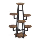 43.3-Inch Plant Stand 6 Large Round Panels Sunlight-Friendly High-Low Design