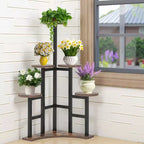 43.3-Inch Plant Stand 6 Large Round Panels Sunlight-Friendly High-Low Design