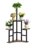 43.3-Inch Plant Stand 6 Large Round Panels Sunlight-Friendly High-Low Design