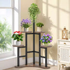 43.3-Inch Plant Stand 6 Large Round Panels Sunlight-Friendly High-Low Design