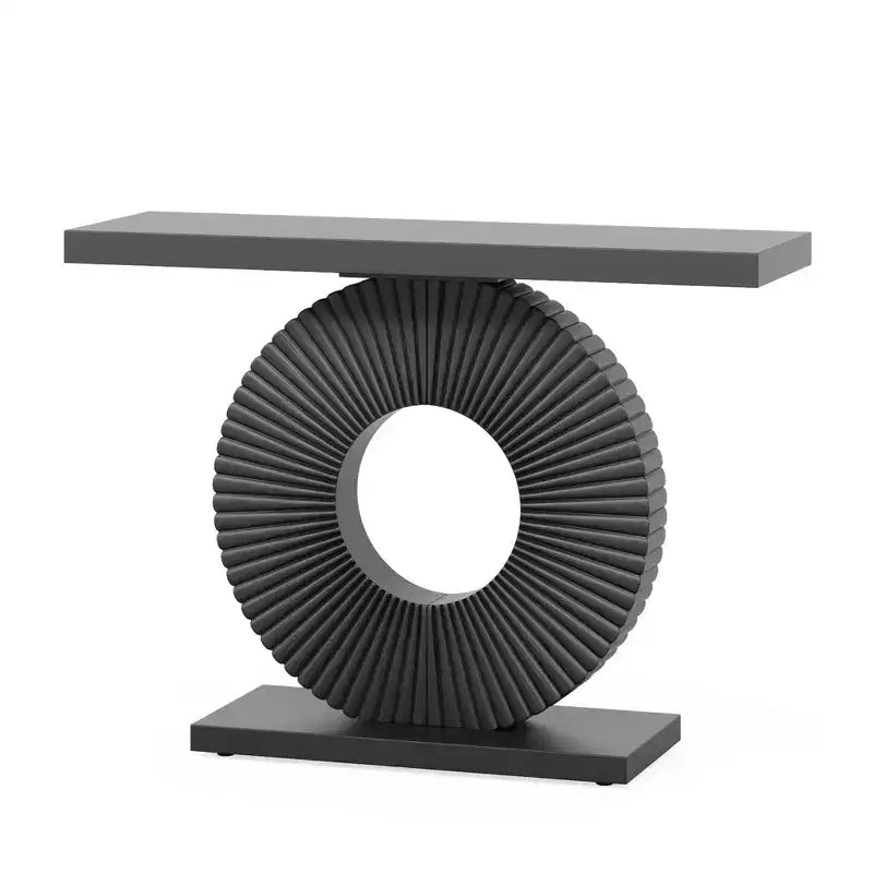 Stylish Clutter-Free Storage Console Table, Abstract Texture Top Display Table for Collectibles