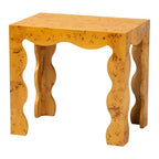 Modern and Contemporary Natural Real Burl Wood End Table