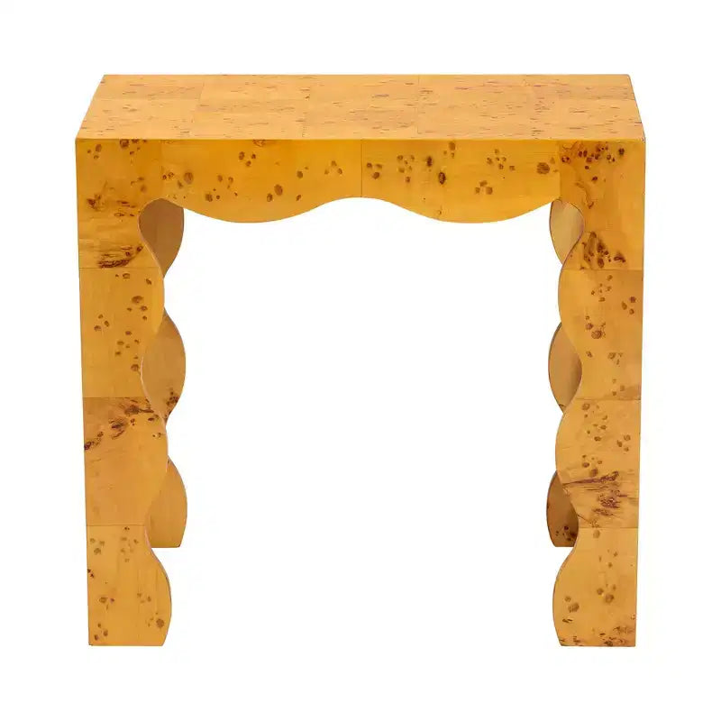 Modern and Contemporary Natural Real Burl Wood End Table