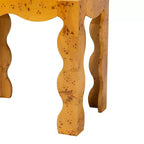 Modern and Contemporary Natural Real Burl Wood End Table