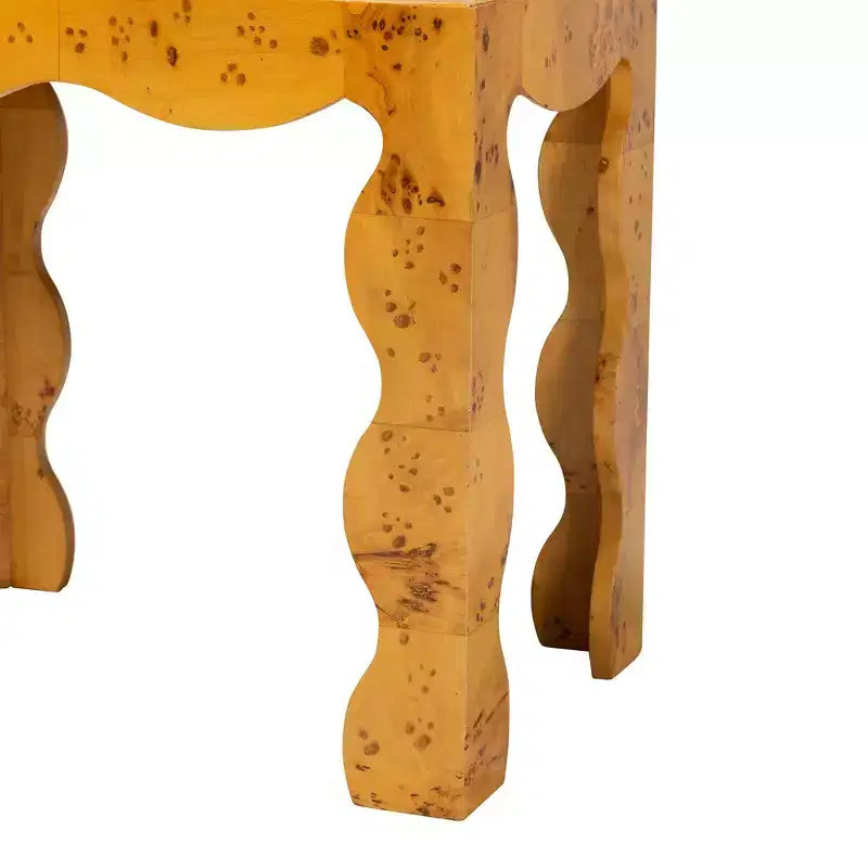 Modern and Contemporary Natural Real Burl Wood End Table