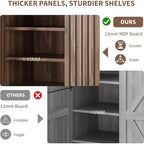 Shoe Cabinet with 2 Doors and Adjustable shelves, Modern 6-Tier Shoe Organizer with Additional Hooks for Hallway, Entryway, Living Room