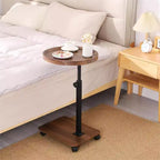 C-Shaped Coffee Table, 360 Rotatable Small Room Side Table, Height Adjustable Round Movable End Table for Living Room Bedroom