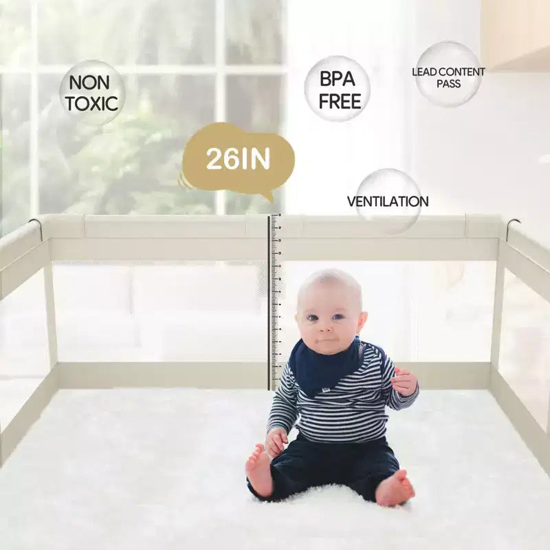 59x59in Baby Playpen  Safe and Durable Activity Fence for Babies and Toddlers, Indoor & Outdoor Use, Perfect for Playtime and Learning
