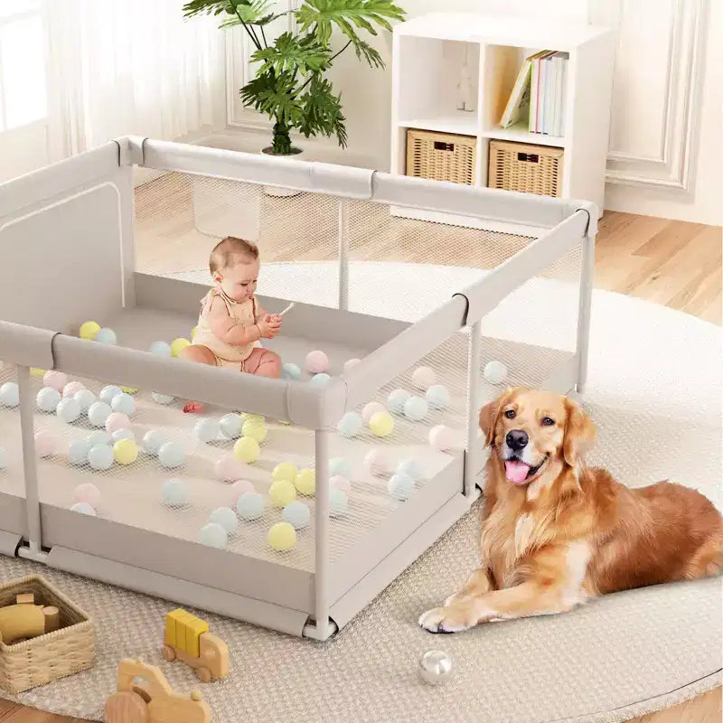 59x59in Baby Playpen  Safe and Durable Activity Fence for Babies and Toddlers, Indoor & Outdoor Use, Perfect for Playtime and Learning