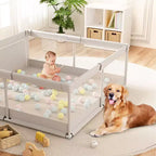 59x59in Baby Playpen  Safe and Durable Activity Fence for Babies and Toddlers, Indoor & Outdoor Use, Perfect for Playtime and Learning