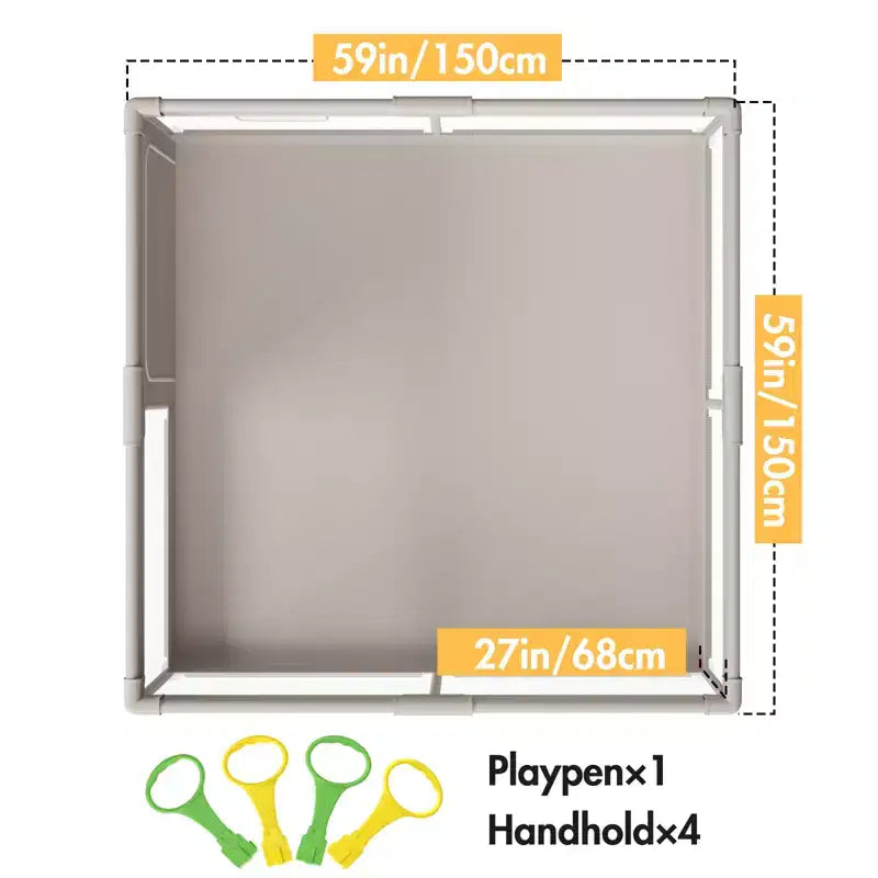 59x59in Baby Playpen  Safe and Durable Activity Fence for Babies and Toddlers, Indoor & Outdoor Use, Perfect for Playtime and Learning