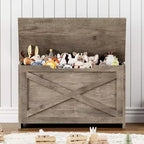 47 Storage Chest Bench with Safety Hinge, Large Wooden Toy Box Organizer for Bedroom or Entryway