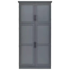 35.5 Freestanding Kitchen Pantry Cabinet with 4 Doors and Pull-out Trays