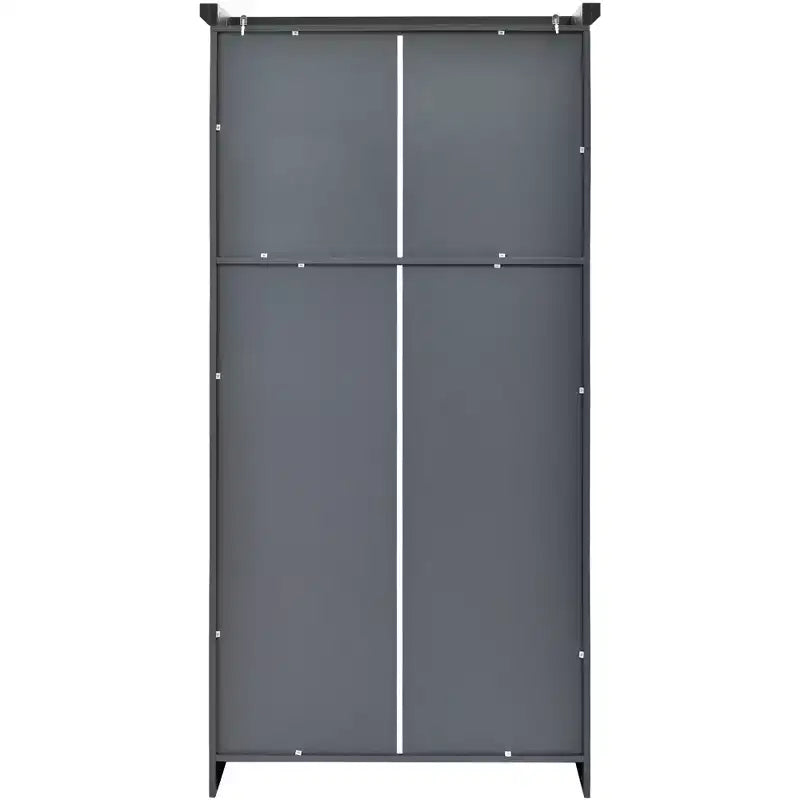 35.5 Freestanding Kitchen Pantry Cabinet with 4 Doors and Pull-out Trays