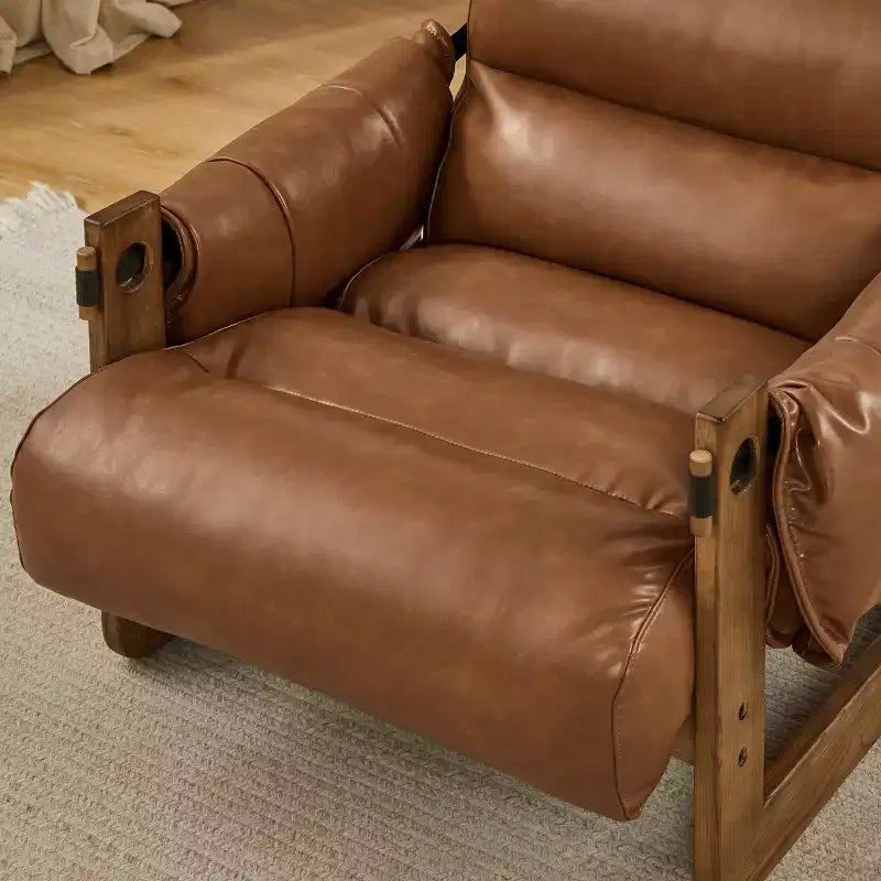 Faux Leather Leisure Lounge Chair