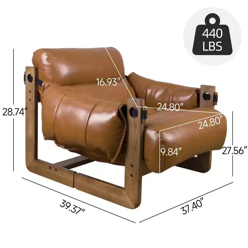 Faux Leather Leisure Lounge Chair