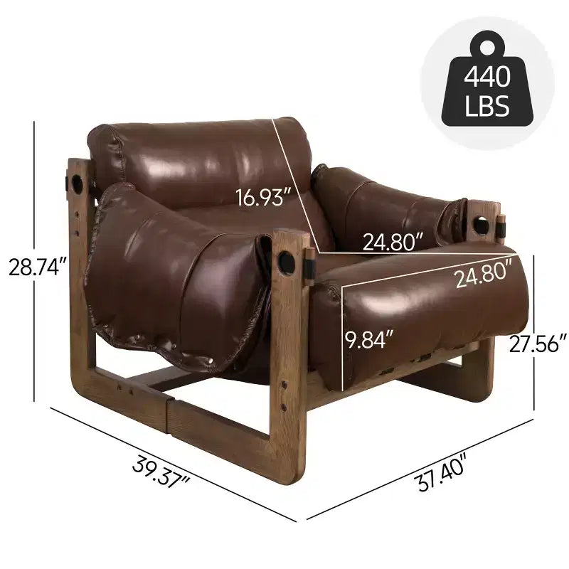 Faux Leather Leisure Lounge Chair
