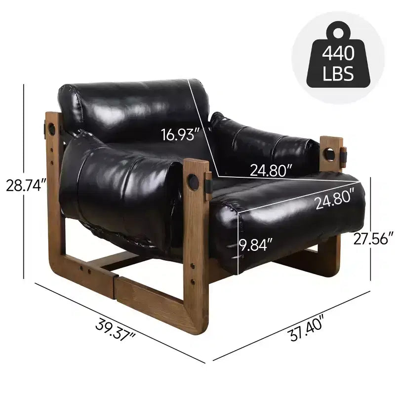Faux Leather Leisure Lounge Chair
