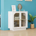 Modern Storage Cabinet with Acrylic Doors and Adjustable Shelf