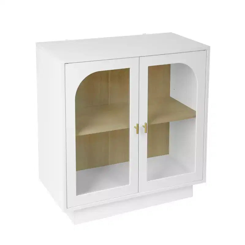 Modern Storage Cabinet with Acrylic Doors and Adjustable Shelf