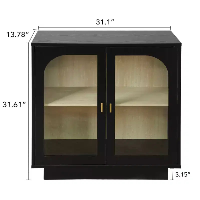 Modern Storage Cabinet with Acrylic Doors and Adjustable Shelf