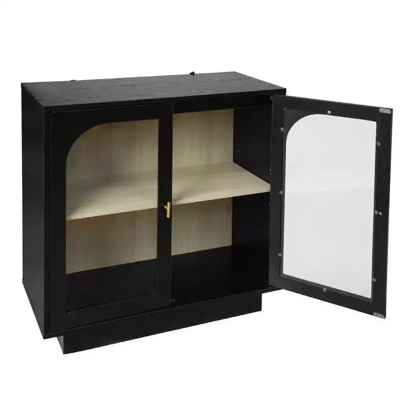 Modern Storage Cabinet with Acrylic Doors and Adjustable Shelf