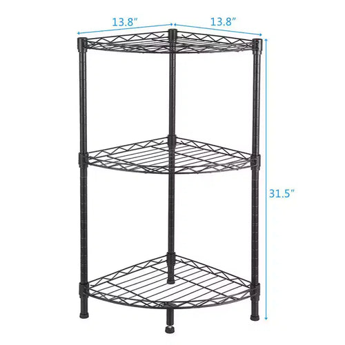31.5 in.H X 13.8 in.W X 13.8 in.D Corner Wire Shelving
