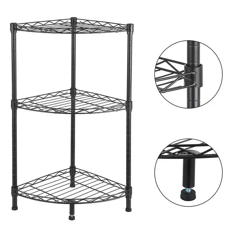 31.5 in.H X 13.8 in.W X 13.8 in.D Corner Wire Shelving