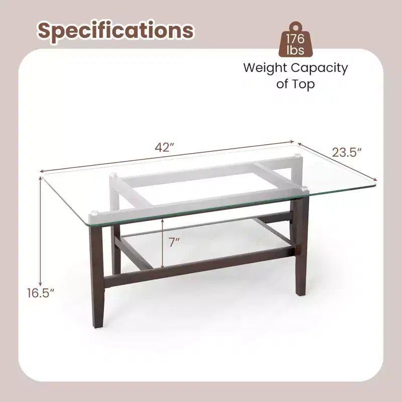 24 Square Side Table with Extra Storage Shelf for Living Room Study Office