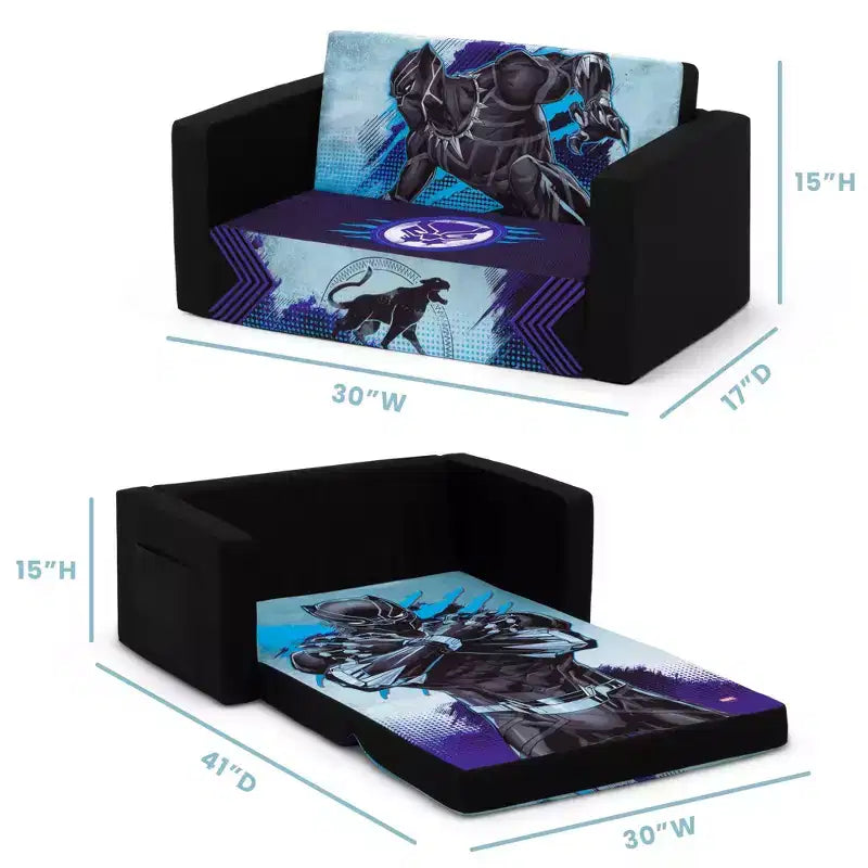Black Panther Flip-Out Sofa to Lounger
