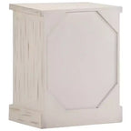 Bedside Cabinet White Solid mango wood 15.7 x 11.8 x 19.7 in