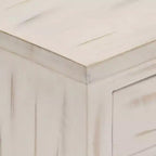 Bedside Cabinet White Solid mango wood 15.7 x 11.8 x 19.7 in