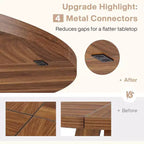 47-Round Dining Table, Farmhouse Style Wood Kitchen Table with Cross Base for Dining Room, Seats 4-6, Wooden Tabletop