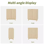 34.49 in Sideboard Buffet Cabinet with Storage, Modern Fluted Accent Credenza with Doors & Adjustable Shelves, Wood Bar Console Table for Living Room