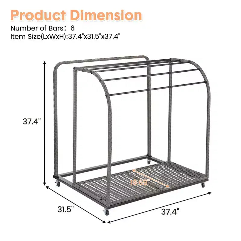 Poolside Towel Rack Outdoor,Rattan Weaving Towel Rack Freestanding,Storage Organizer with Compartment for Floats, Pool Noodles, Swimming Rings