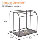Poolside Towel Rack Outdoor,Rattan Weaving Towel Rack Freestanding,Storage Organizer with Compartment for Floats, Pool Noodles, Swimming Rings