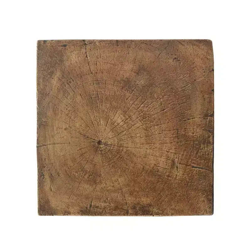 Sculptural Hourglass Side Table, Artisan Wood-Like End Table for Living Room, Patio