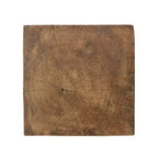 Sculptural Hourglass Side Table, Artisan Wood-Like End Table for Living Room, Patio