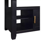 Counter Height Dining Table with Storage Rubbed Charcoal